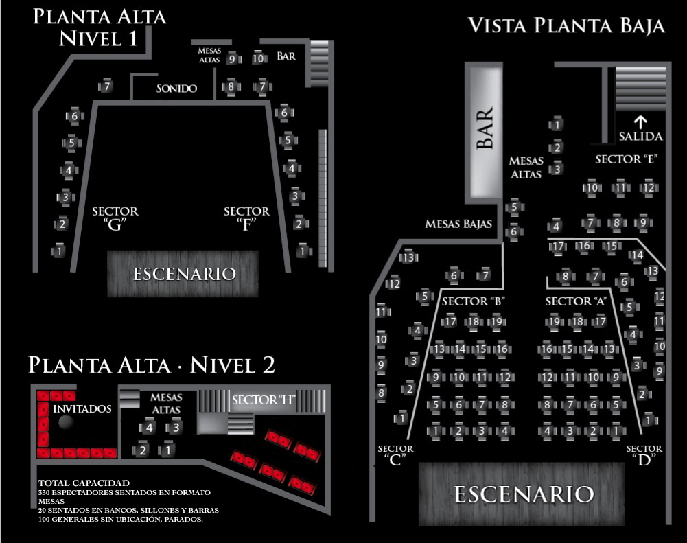 Plano de la sala de teatro